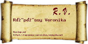 Répássy Veronika névjegykártya