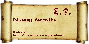 Répássy Veronika névjegykártya